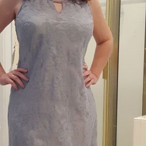 Sigrid Olsen Signature blue lace dress